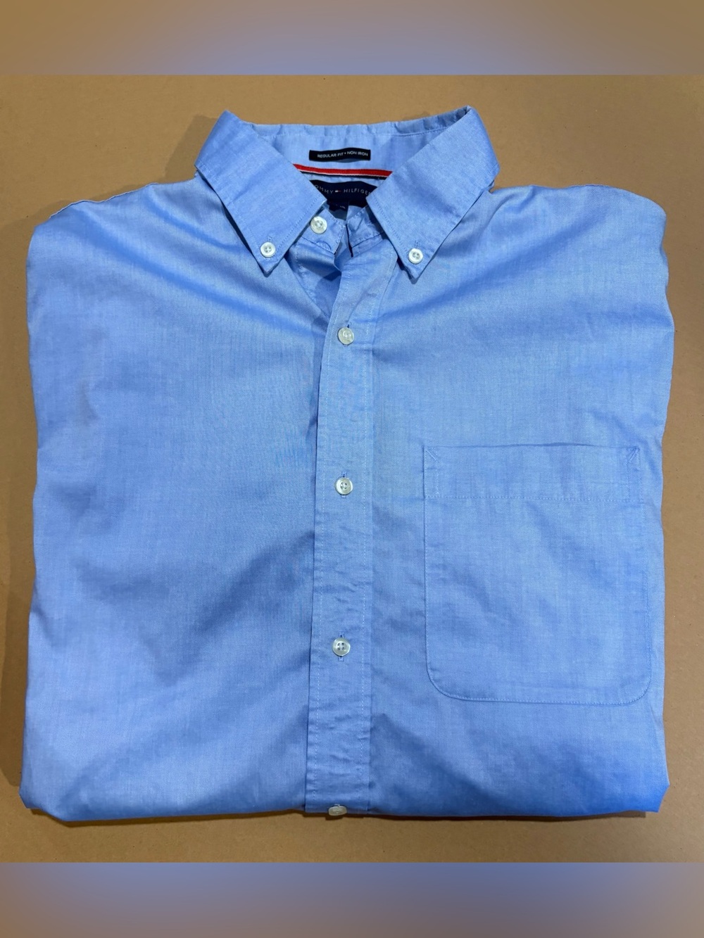 Tommy Hilfiger Men's Button-Down Shirt Light Blue Size 15.5 32-33